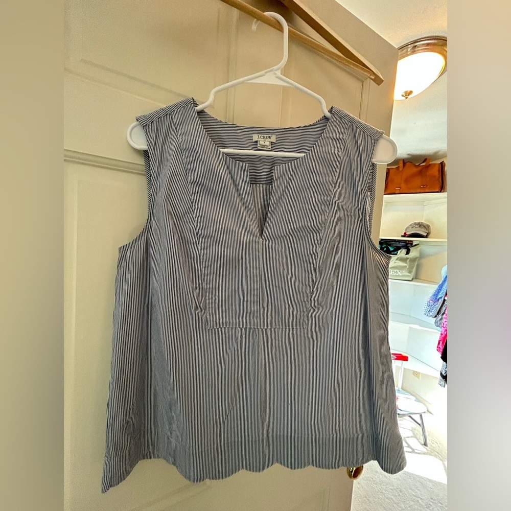 J. Crew striped shell tank